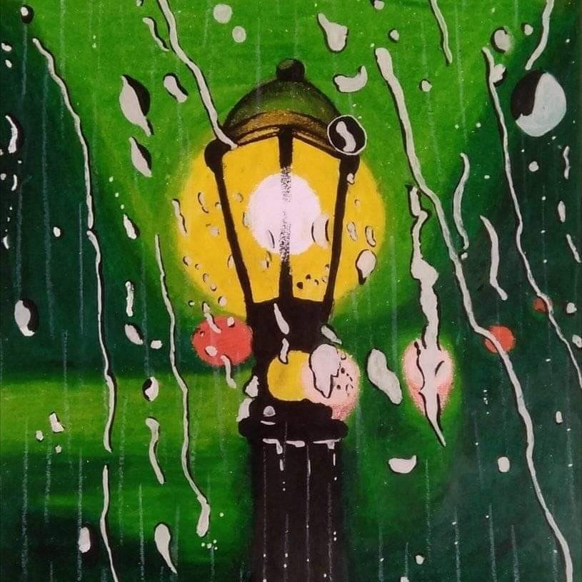 Lamp's Warmth In A Cold Winter Night