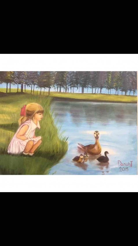 Girl By The Pond