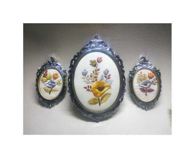 Handmade Needlework On Silk