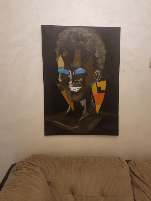Happy African  Lady