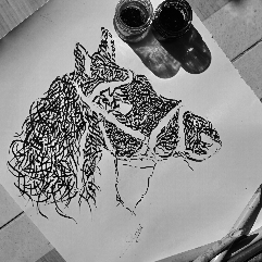Horse In Arabic Calligraphy