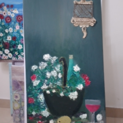 Flower Basket & Red Grapes Gift From God
