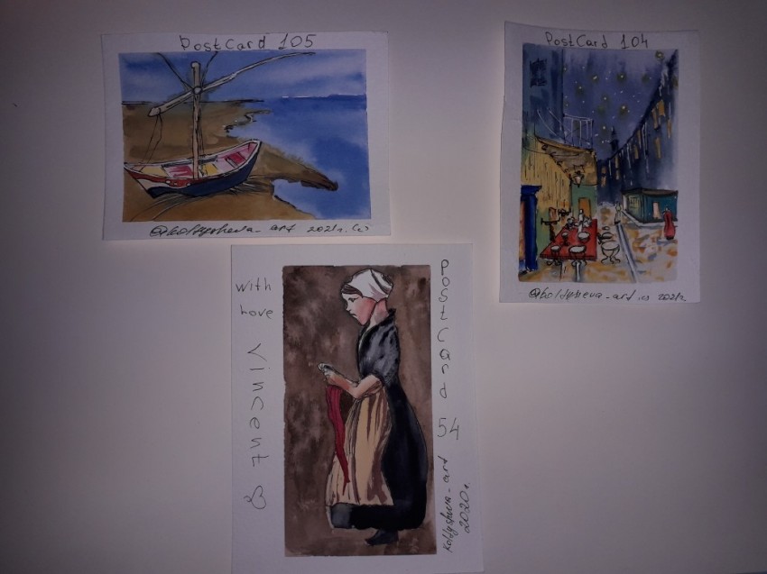 Watercolor Postcards Vincent