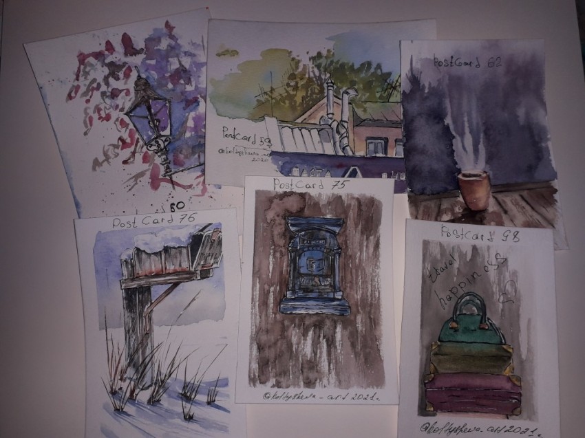 Watercolor Postcards