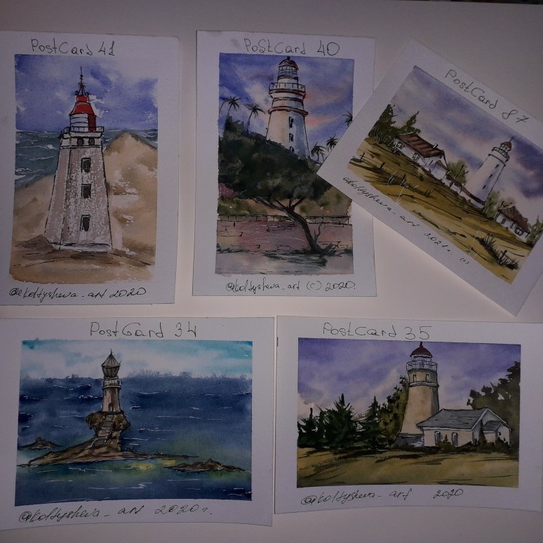 Watercolor Postcards