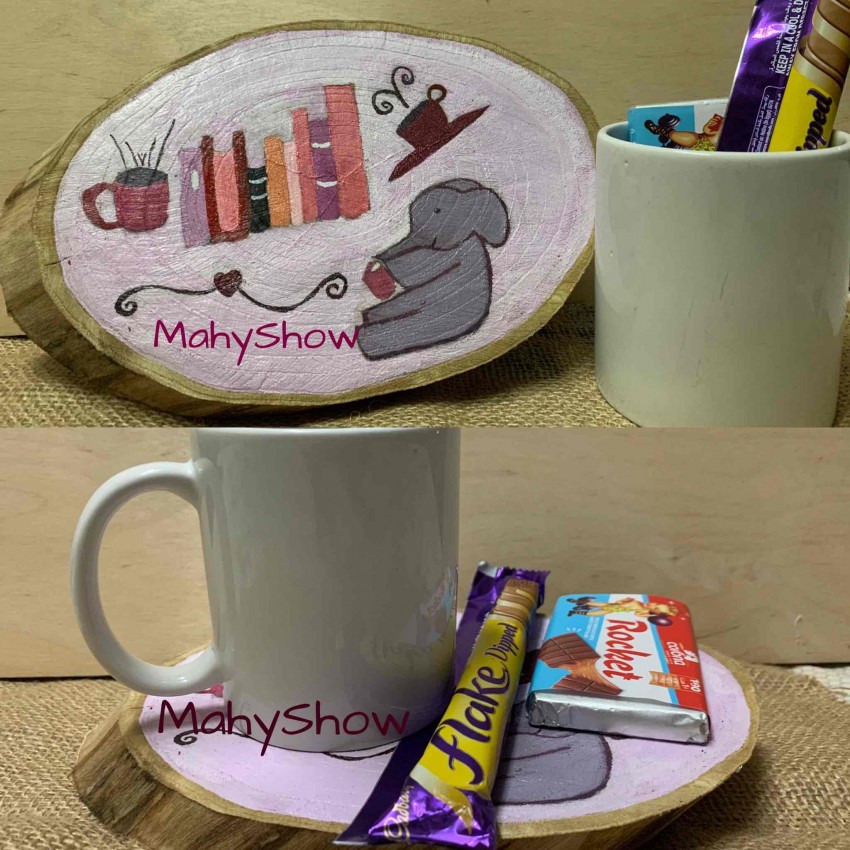 ٢٠ سم صينية جذوع خشب مرسومة
