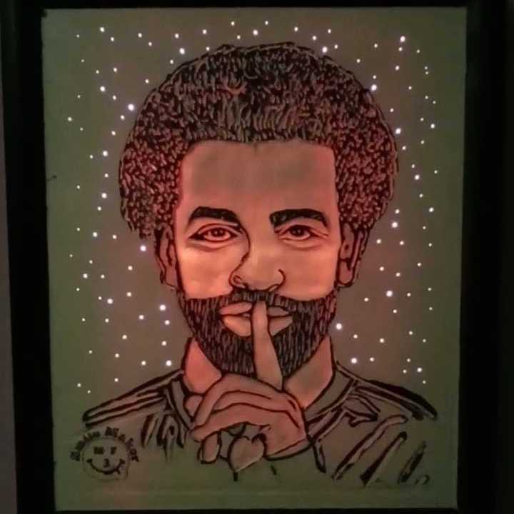 Lit Portrait, Engraved