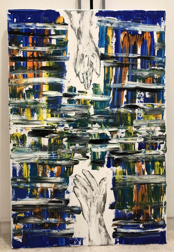 Reaching Hands (Abstract Art)