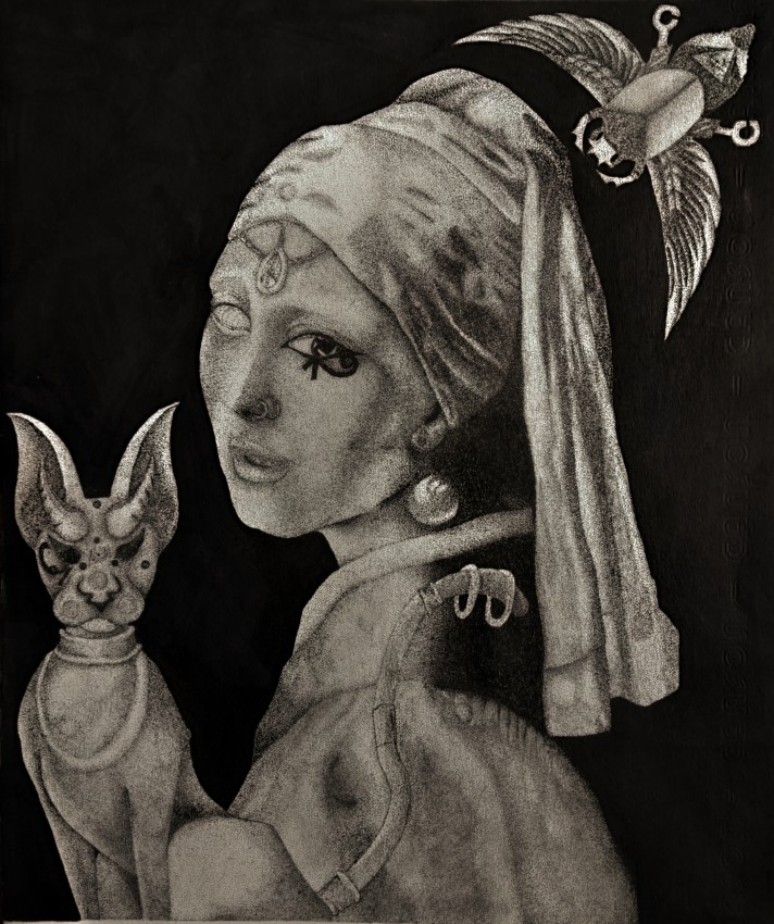 The Girl With The Pearl Earring (Pharonic Style)