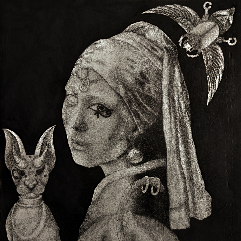 The Girl With The Pearl Earring (Pharonic Style)