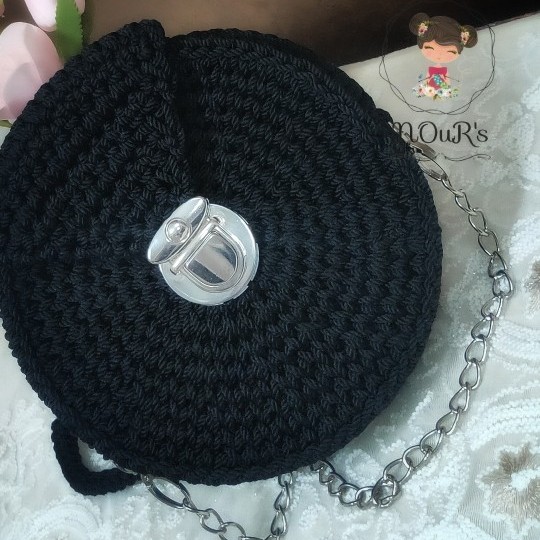 Crochet Bag With Macrame Thread