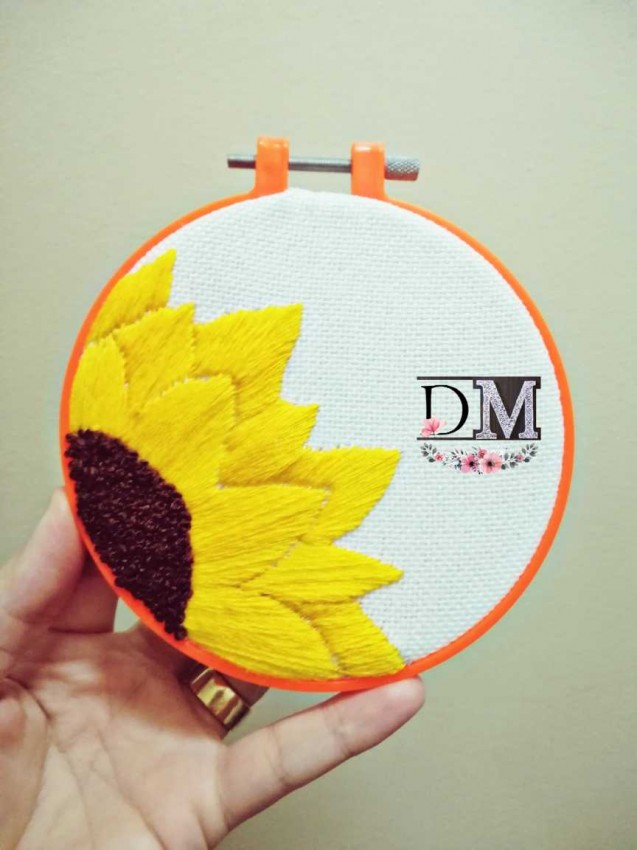 Sunflower Embroidery Hoop