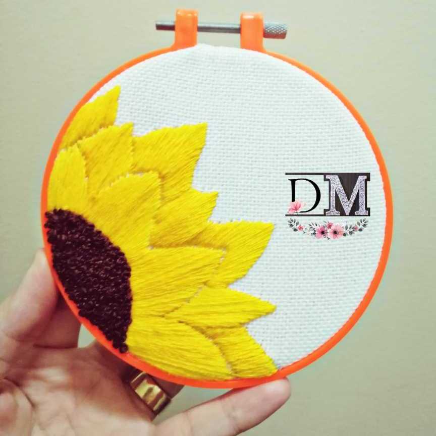 Sunflower Embroidery Hoop