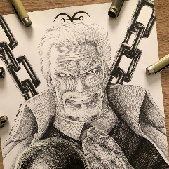 Garp painting from one piece