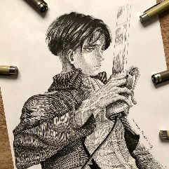 Levi painting ftom attack on titan