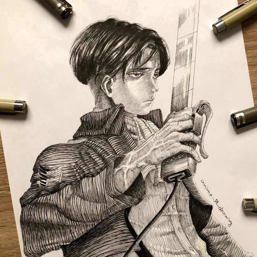 Levi painting ftom attack on titan