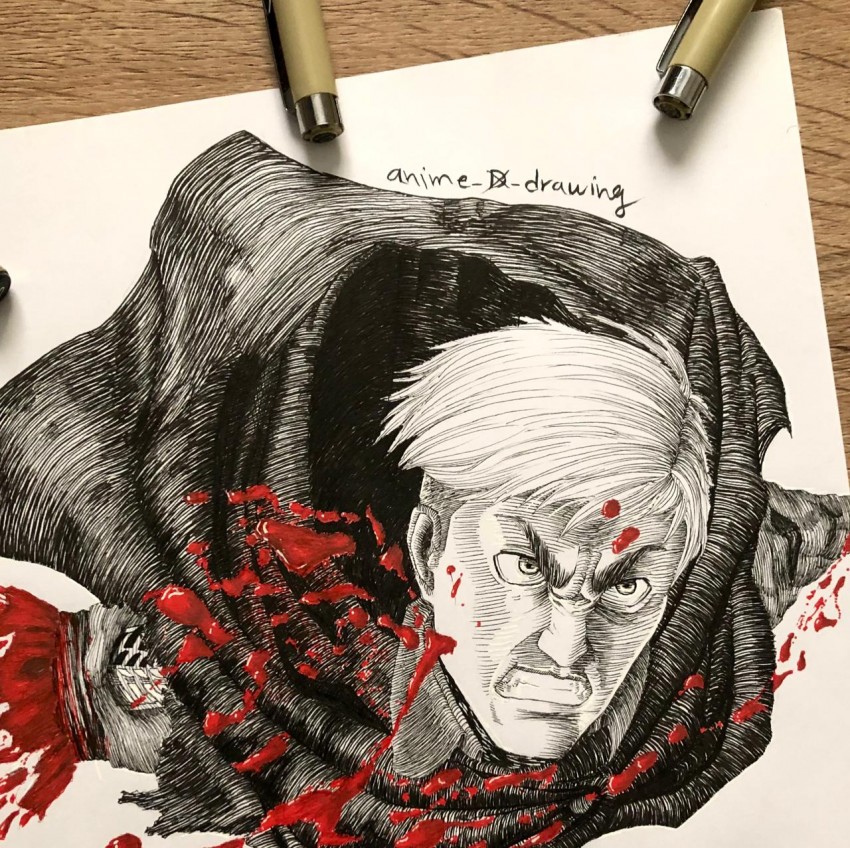 Erwin painting ftom attack on titan