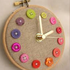 Wall Clock (Sewing Artwork)