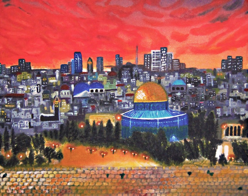 Jerusalem Modern View At Sunset