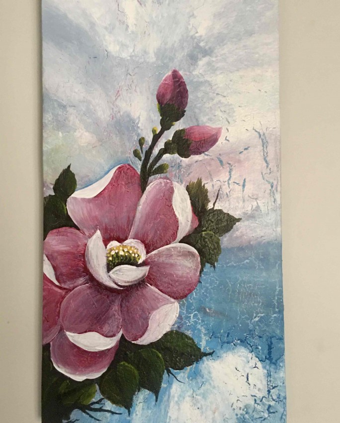 Modern Art Pink Flower