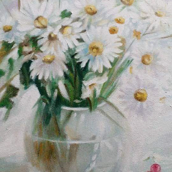 Vase Of White Flowers