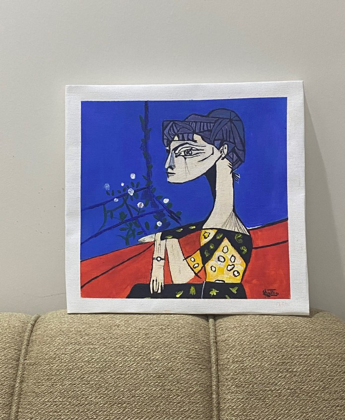 Jacqueline With Flowers By Pablo Picasso (Copied)