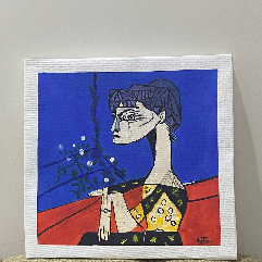 Jacqueline With Flowers By Pablo Picasso (Copied)