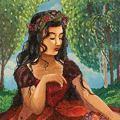 Girl In Garden
