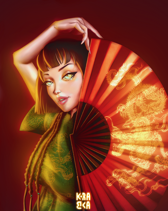 Asian Girl  (Digital Art)
