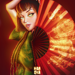 Asian Girl  (Digital Art)