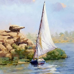 Boat On The Nile River