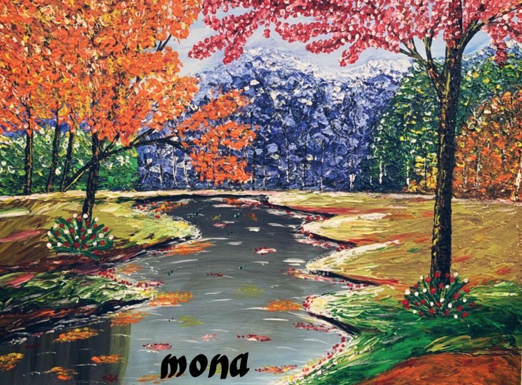 (منظر طبيعي  (رسم بارز