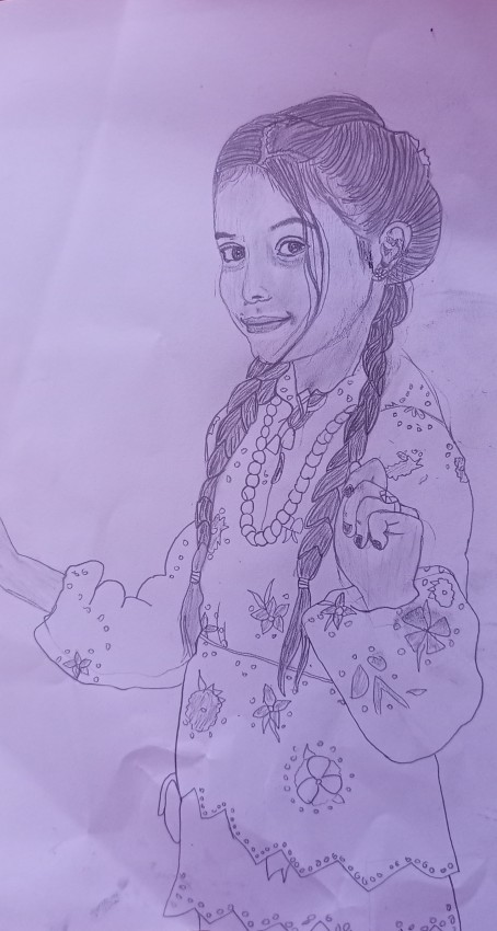 رسم بورتريه ل طفله