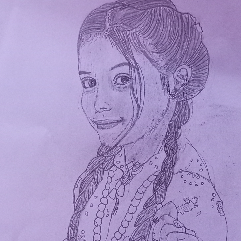 رسم بورتريه ل طفله