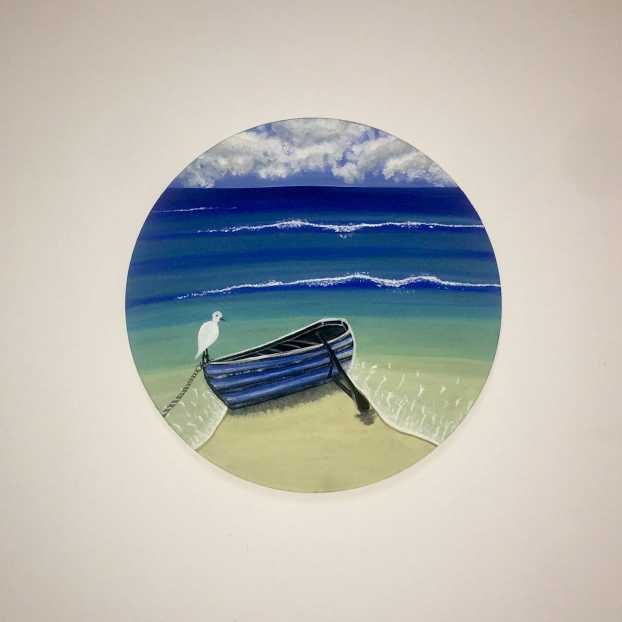 Boat  And Sea Bird