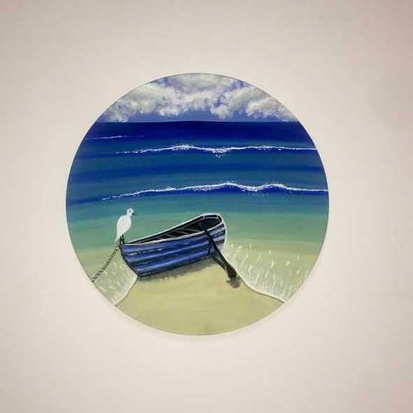 Boat  And Sea Bird