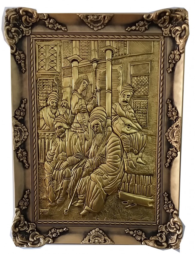 A Brass Plate Of Muhammad Ali Pasha & The Courtiers