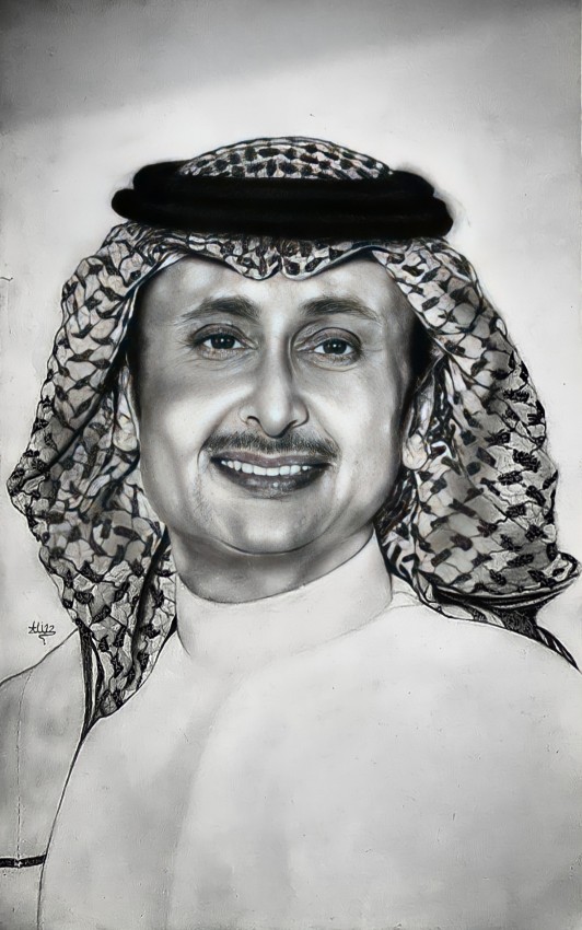 بورتريه  للفنان عبدالمجيد عبدالله