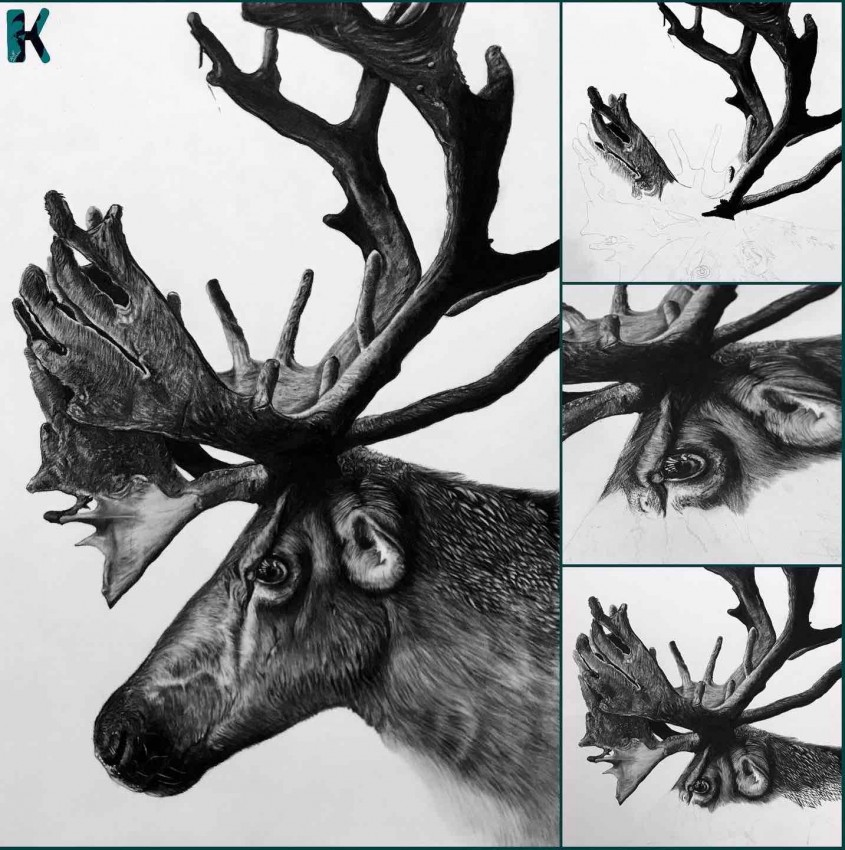Charcoal & Pencils Artwork