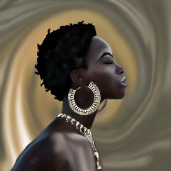 African Beauty (Digital Art)